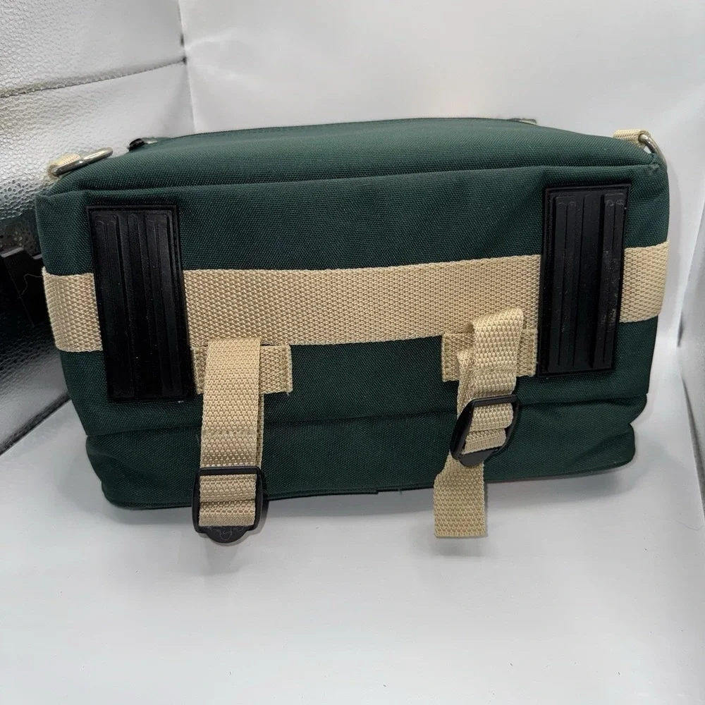 Vintage Canon Canvas Camera Bag Shoulder Bag Green Tan